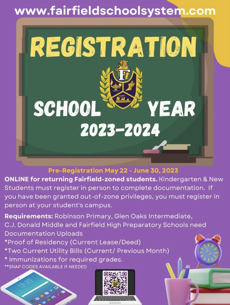 FHPS Registration Fairfield High Preparatory School