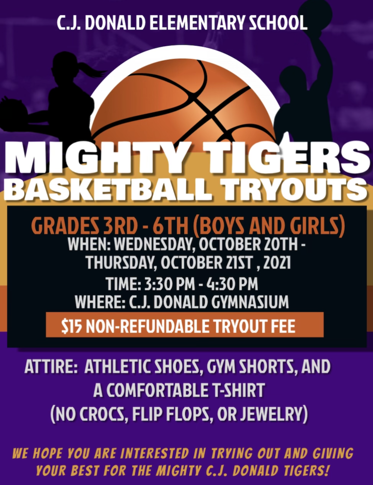 Mighty Tiger Basketball Team Tryouts