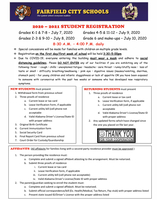 Student Registration Schedule